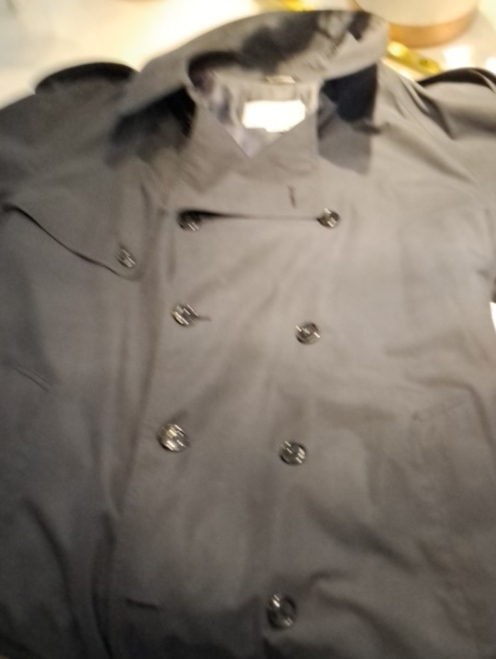 London Fog Men's Double-Breasted Black Pea Coat